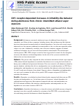 Cover page: CRF1 Receptor‐Dependent Increases in Irritability‐Like Behavior During Abstinence from Chronic Intermittent Ethanol Vapor Exposure