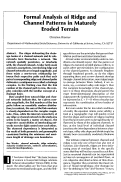 Cover page: Formal Analysis of Ridge and Channel Patterns in Maturely Eroded Terrain