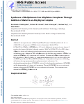 Cover page: Syntheses of Molybdenum Oxo Alkylidene Complexes through Addition of Water to an Alkylidyne Complex