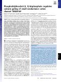 Cover page: Phosphatidylinositol-(4, 5)-bisphosphate regulates calcium gating of small-conductance cation channel TMEM16F.