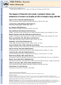 Cover page: The Impact of Stressful Life Events, Symptom Status, and Adherence Concerns on Quality of Life in People Living With HIV