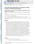 Cover page: Personality, environmental stressors, and diarrhea in Rhesus macaques: An interactionist perspective