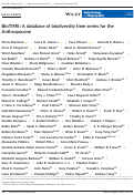 Cover page: BioTIME: A database of biodiversity time series for the Anthropocene