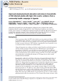 Cover page: Improved employment and education outcomes in households of HIV-infected adults with high CD4 cell counts