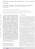Cover page: Efficiently improving the performance of noisy quantum computers