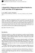 Cover page: A Rapid DNA Minipreparation Method Suitable for AFLP and Other PCR Applications