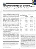 Cover page: Identifying first-degree family members in patients with frontal fibrosing alopecia and lichen planopilaris in a specialty alopecia clinic