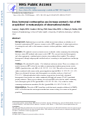 Cover page: Hormonal contraceptive use and women's risk of HIV acquisition: a meta-analysis of observational studies