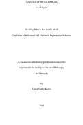 Cover page: Deciding What Is Best for the Child: The Ethics of Different-Child Choices in Reproductive Selection