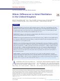 Cover page: Ethnic Differences in Atrial Fibrillation in&nbsp;the United Kingdom.