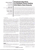 Cover page: Distributed Algorithms for Stochastic Source Seeking With Mobile Robot Networks