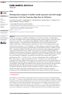 Cover page: Retrospective analysis of wildfire smoke exposure and birth weight outcomes in the San Francisco Bay Area of California