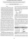 Cover page: An Ecological Model of Memory and Inferences