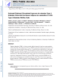 Cover page: Perinatal triphenyl phosphate exposure accelerates type 2 diabetes onset and increases adipose accumulation in UCD-type 2 diabetes mellitus rats