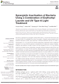 Cover page: Synergistic Inactivation of Bacteria Using a Combination of Erythorbyl Laurate and UV Type-A Light Treatment