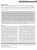 Cover page: Pharmacodynamic genome-wide association study identifies new responsive loci for glucocorticoid intervention in asthma