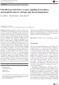 Cover page: Fibroblast growth factor receptor signaling in hereditary and neoplastic disease: biologic and clinical implications