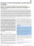 Cover page: Divergence of Arctic shrub growth associated with sea ice decline