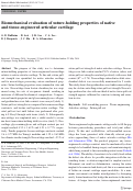 Cover page: Biomechanical evaluation of suture-holding properties of native and tissue-engineered articular cartilage