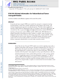 Cover page: PDX-MI: Minimal Information for Patient-Derived Tumor Xenograft Models