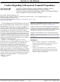 Cover page: Caution Regarding Self-reported Tramadol Dependence