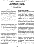 Cover page: Exploring Functions of Working Memory Related to Fluid Intelligence:Coordination and Relational Integration