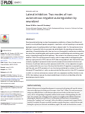 Cover page: Lateral inhibition: Two modes of non-autonomous negative autoregulation by neuralized