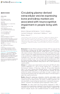 Cover page: Circulating plasma-derived extracellular vesicles expressing bone and kidney markers are associated with neurocognitive impairment in people living with HIV.