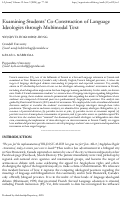 Cover page: Examining Students’ Co-construction of Language Ideologies through Multimodal Text