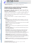 Cover page: Integrative Machine Learning Prediction of Prostate Biopsy Results From Negative Multiparametric MRI