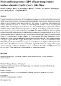 Cover page: Near-Ambient Pressure XPS of High-Temperature Surface Chemistry in Sr2Co2O5 Thin Films