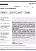 Cover page: Comorbidities increase COVID‐19 hospitalization in young people with type 1 diabetes