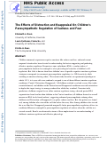 Cover page: The effects of distraction and reappraisal on children’s parasympathetic regulation of sadness and fear