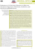 Cover page: Evaluation of 4 Outcomes Measures in Microtia Treatment: Exposures, Infections, Aesthetics, and Psychosocial Ramifications.