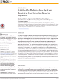 Cover page: A Method for Multiplex Gene Synthesis Employing Error Correction Based on Expression