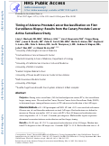 Cover page: Timing of Adverse Prostate Cancer Reclassification on First Surveillance Biopsy: Results from the Canary Prostate Cancer Active Surveillance Study