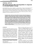 Cover page: Microbial legacies alter decomposition in response to simulated global change