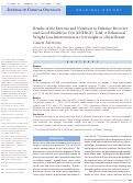 Cover page: Results of the Exercise and Nutrition to Enhance Recovery and Good Health for You (ENERGY) Trial: A Behavioral Weight Loss Intervention in Overweight or Obese Breast Cancer Survivors