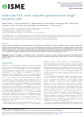 Cover page: scMicrobe PTA: near complete genomes from single bacterial cells