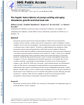 Cover page: The Hepatic Transcriptome of Young Suckling and Aging Intrauterine Growth Restricted Male Rats