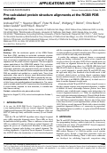 Cover page: Pre-calculated protein structure alignments at the RCSB PDB website