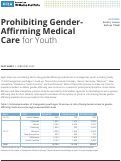 Cover page: Prohibiting Gender-Affirming Medical Care for Youth