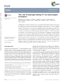 Cover page: The role of hydrogen during Pt–Ga nanocatalyst formation
