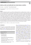 Cover page: Auditory, tactile, and multimodal noise reduce balance variability