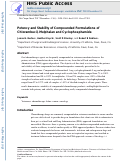 Cover page: Potency and stability of compounded formulations of chlorambucil, melphalan and cyclophosphamide