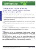 Cover page: AUXIN RESPONSE FACTOR 18–HISTONE DEACETYLASE 6 module regulates floral organ identity in rose (Rosa hybrida)