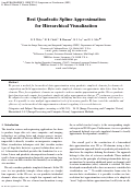 Cover page: Best Quadratic Spline Approximation for Hierarchical Visualization