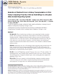 Cover page: Detection of medical errors in kidney transplantation: A pilot study comparing proactive clinician debriefings to a hospital-wide incident reporting system