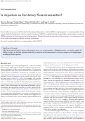 Cover page: Is Aspartate an Excitatory Neurotransmitter?