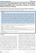 Cover page: Exceptional Hyperthyroidism and a Role for both Major Histocompatibility Class I and Class II Genes in a Murine Model of Graves' Disease